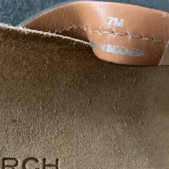 Tory Burch Miller Cloud sandals with Mettalic Gold and Tan. - Picture 7 of 12